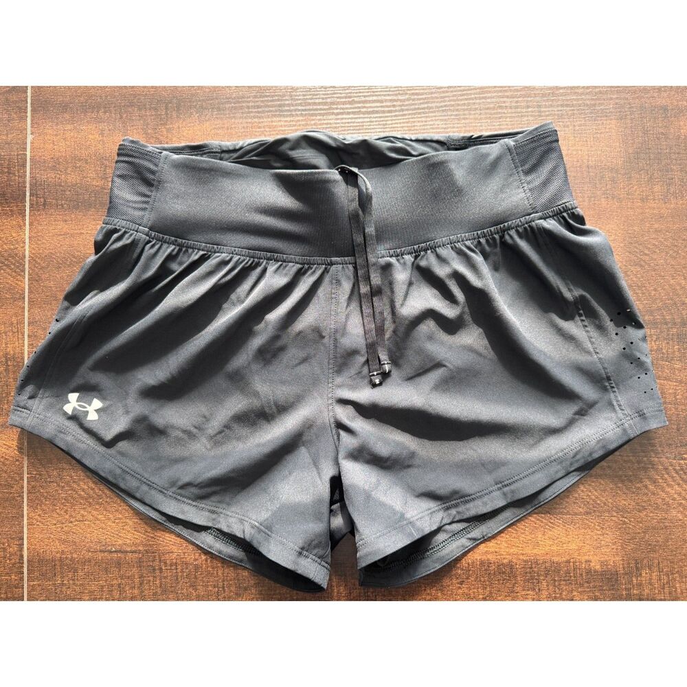 Under Armour Womens Black Launch Speedpocket Running Shorts Size M
